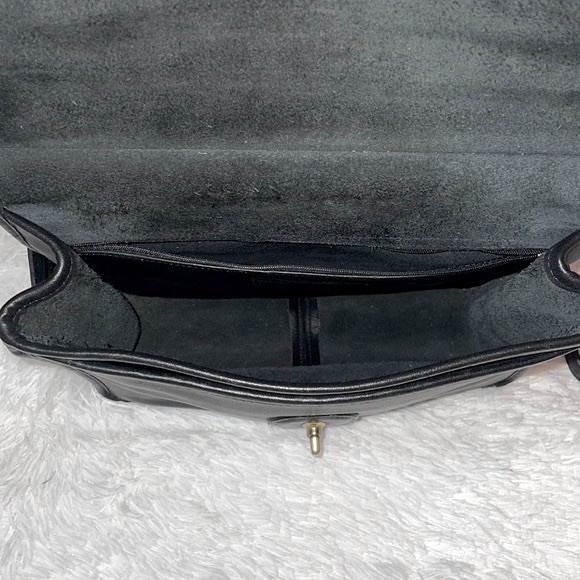 Coach Vintage Willis Unisex Leather Messenger Crossbody Shoulder Bag 9927 Black - Picture 16 of 17